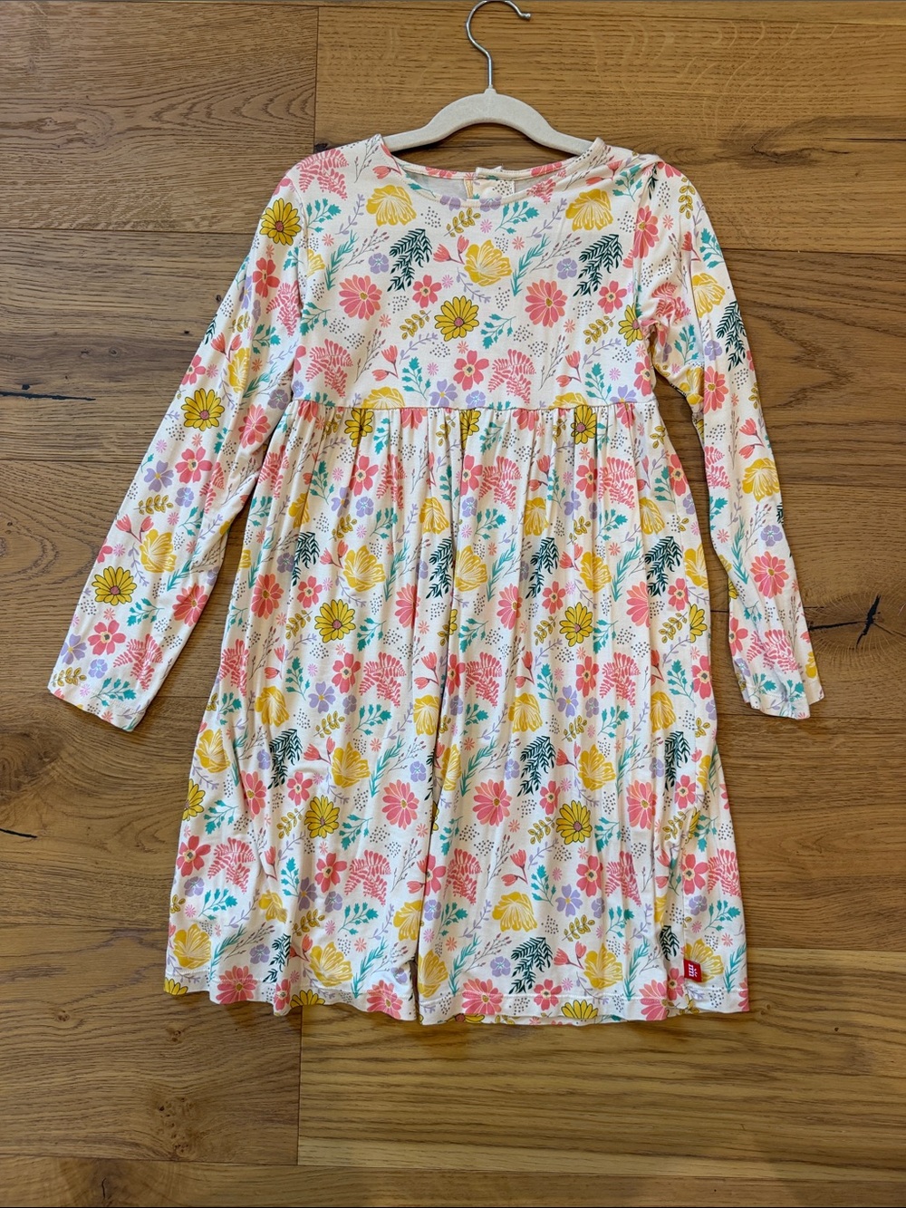 Magnetic Me Floral Long-Sleeve Dress - Pink, Yellow & Green